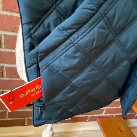 NEW Puffer Hug 418 Blue Scarf Vest Unisex NWT - Picture 3 of 13